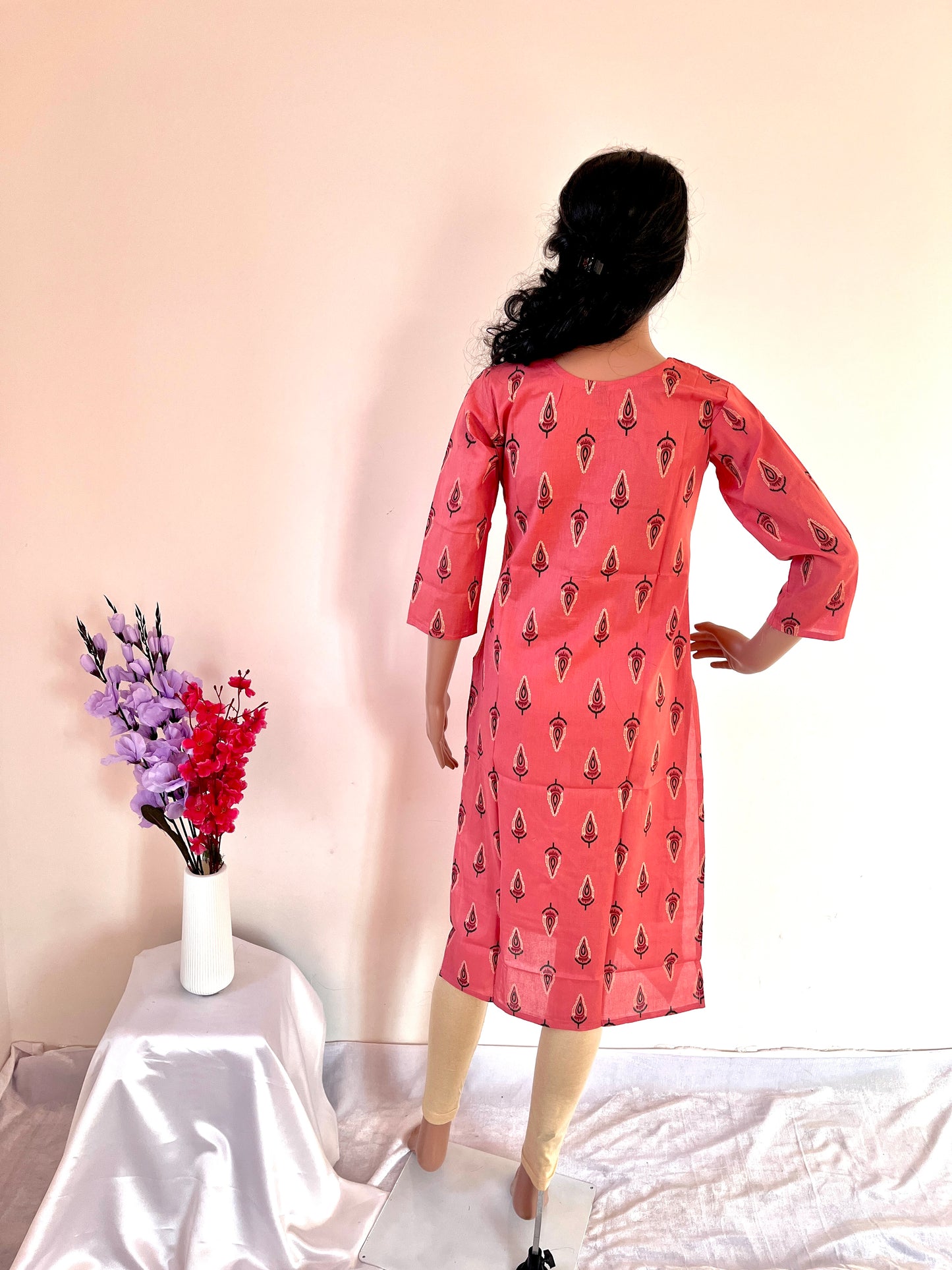 Cotton starch straight Kurti