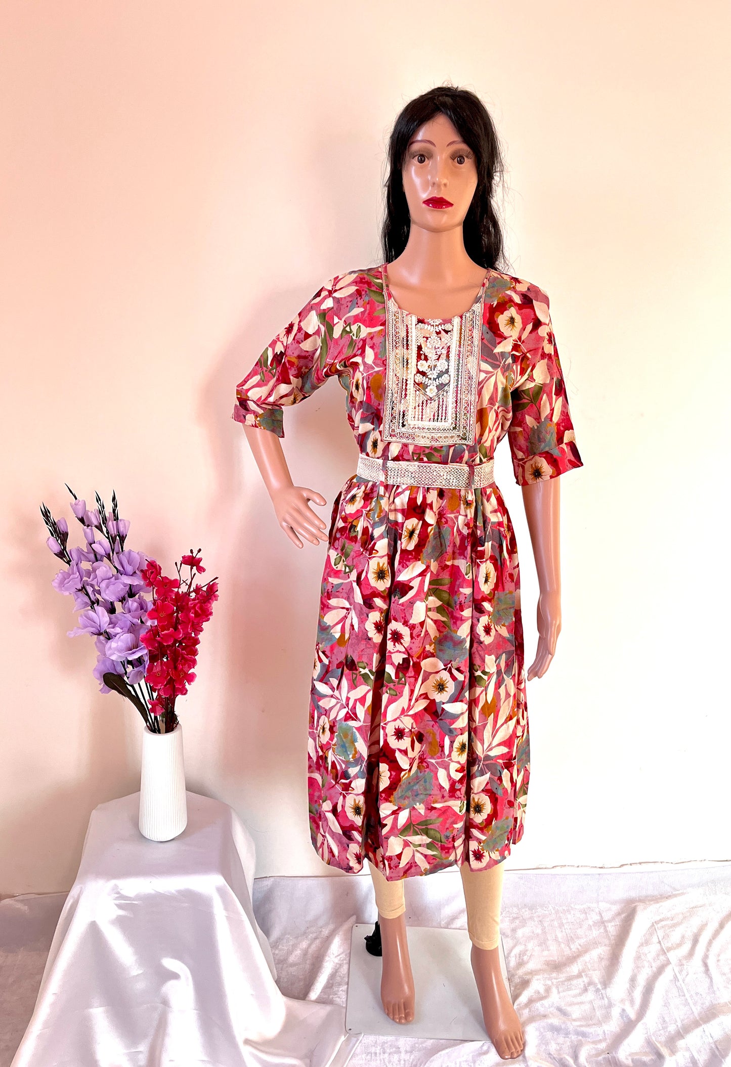 Heena Round Kurti with Belt