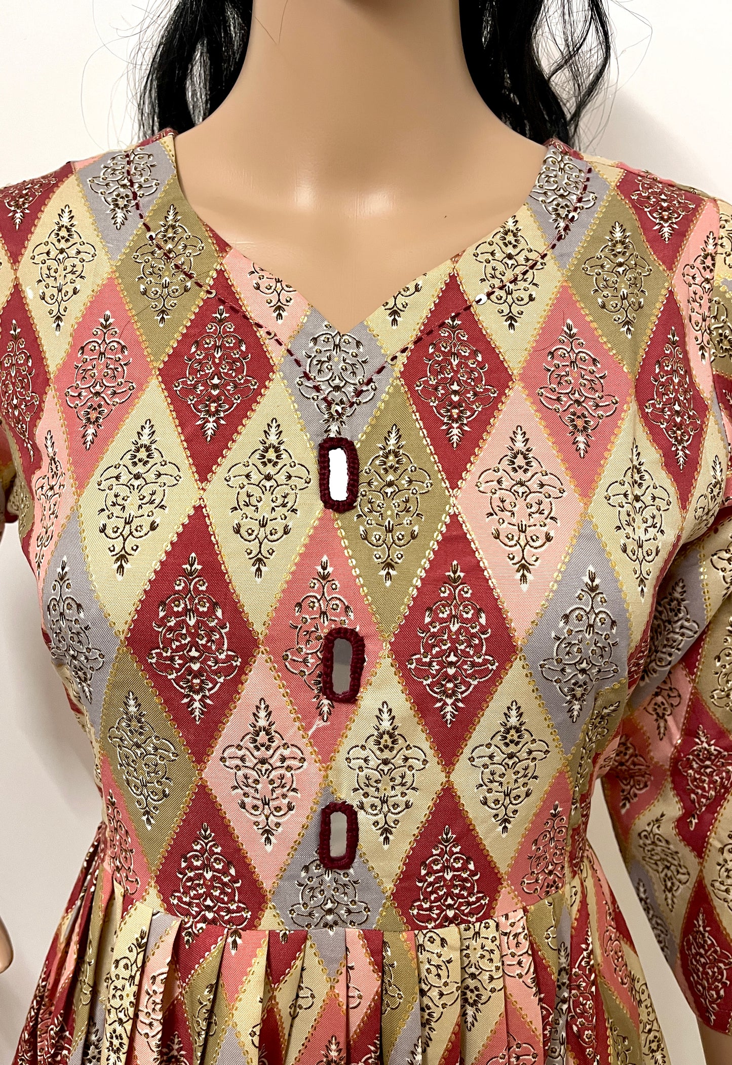 Round Kurti with Attached Belt