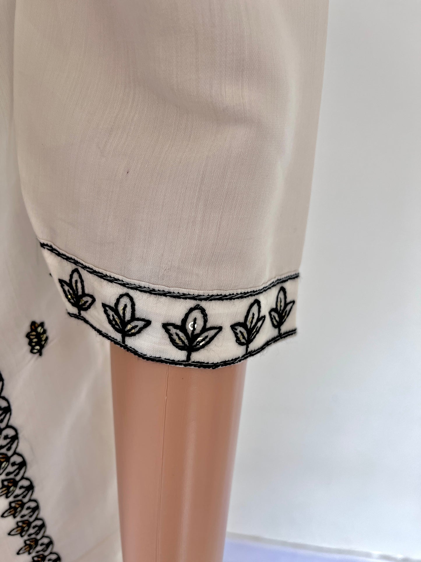 White Chikan Kari Cord Set